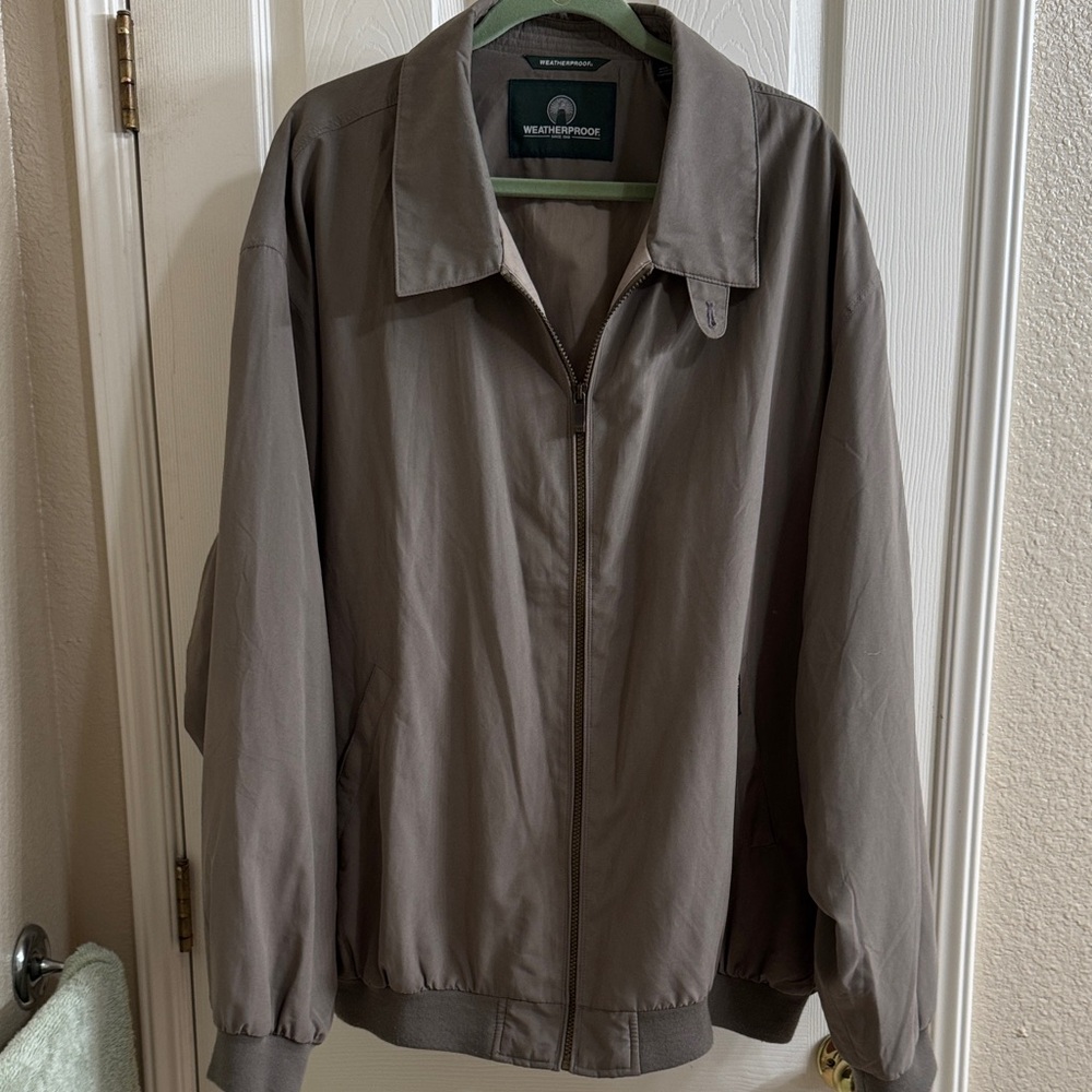 Weatherproof Taupe Zip-Up Jacket